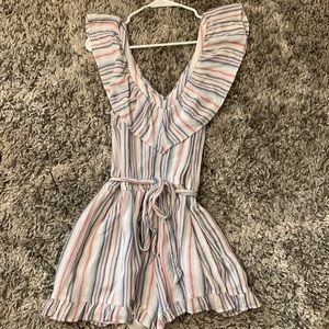 American Eagle Striped Romper